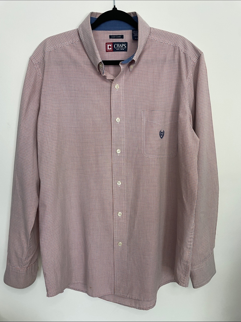 Chaps Men’s Micro-Check Button-Down Dress Shirt